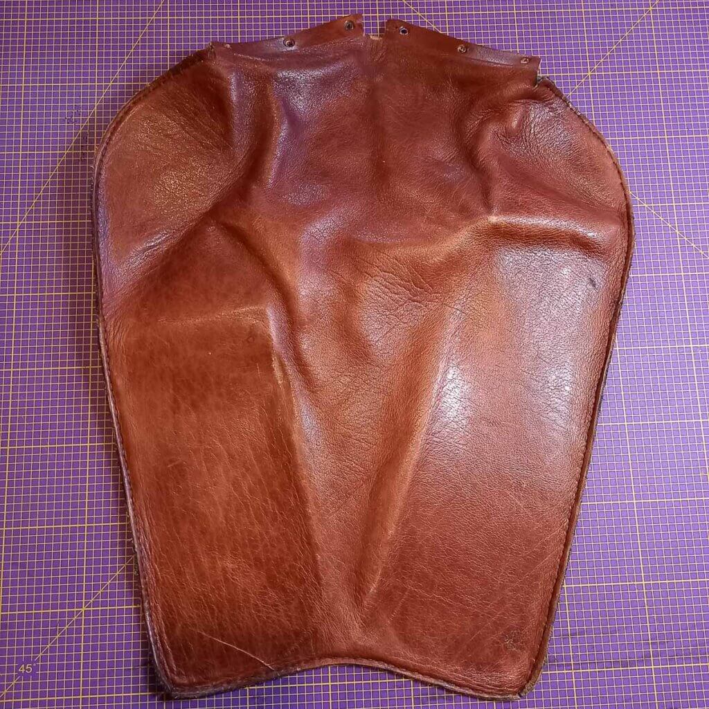 sac dont le cuir est deformé