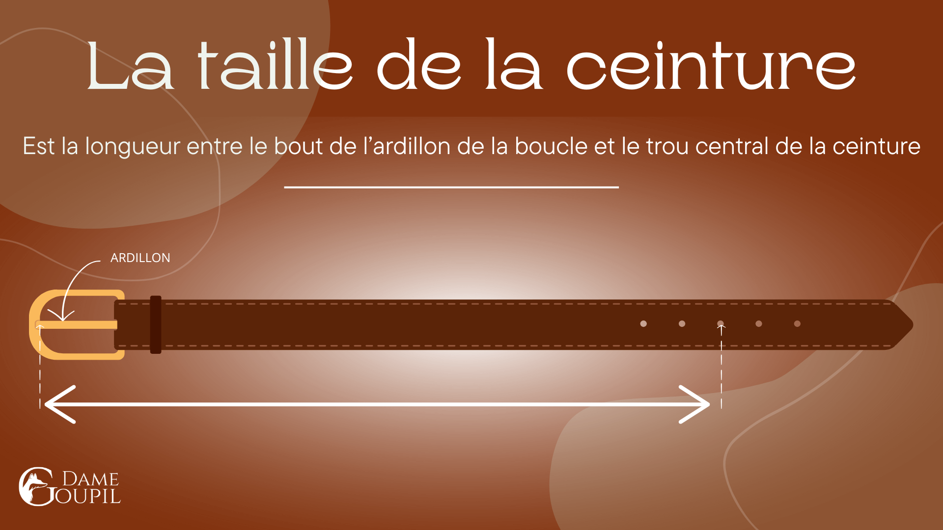 taille de la ceinture