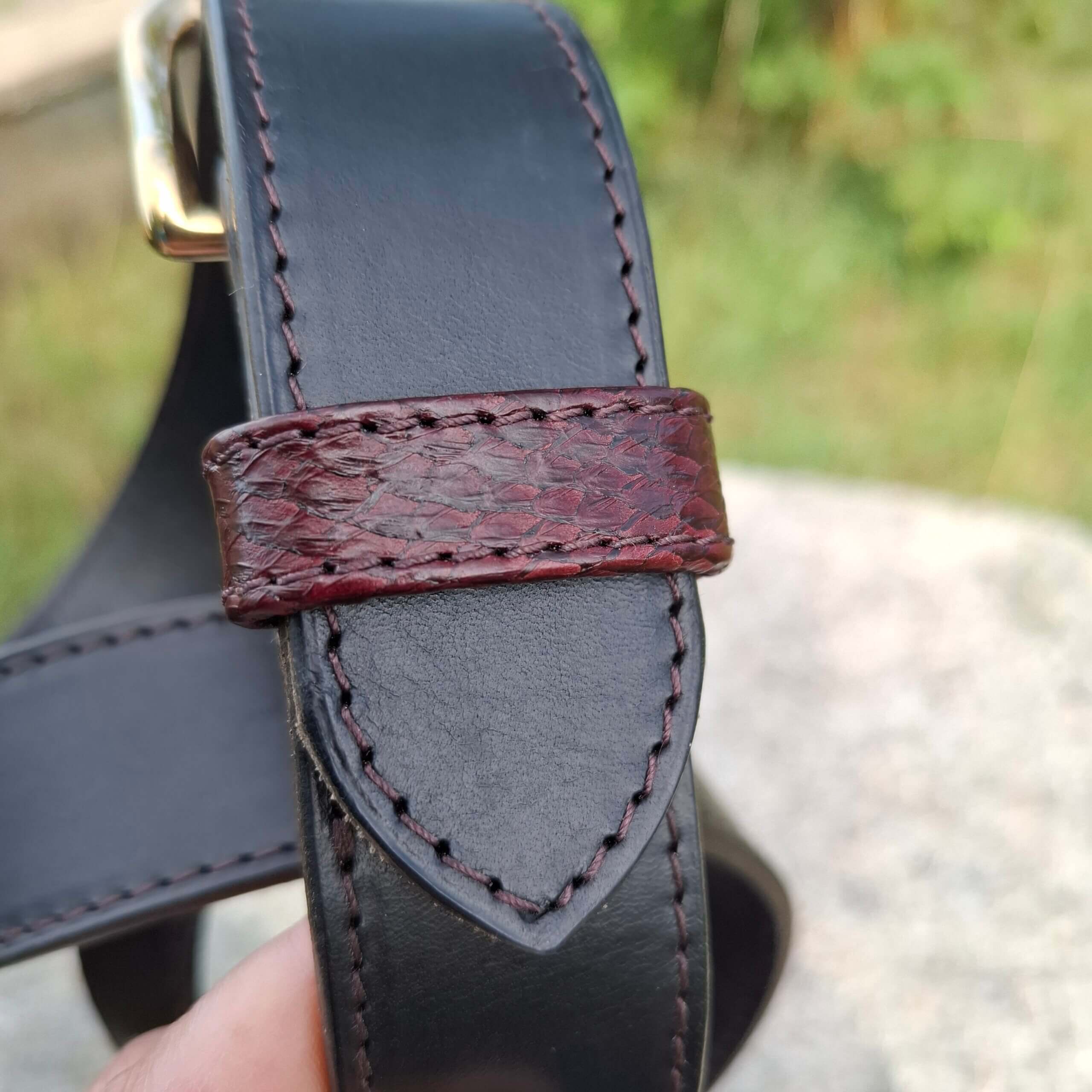 passant en cuir de saumon