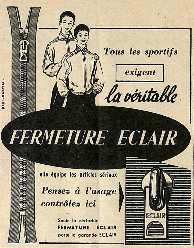 publicité fermeture éclair